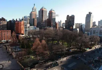 a view of a city skyline with tall buildings at Private Room at a shared Apartment at the Heart of East Village in New York