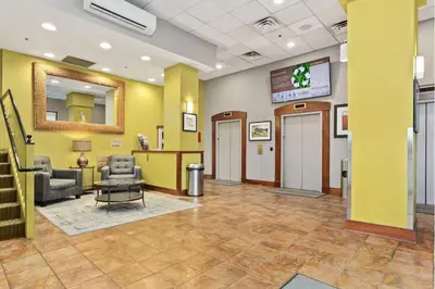 a lobby of a hospital with a waiting room at PP 2006 Beautiful Professional 1br Apt, Pool in Harrisburg