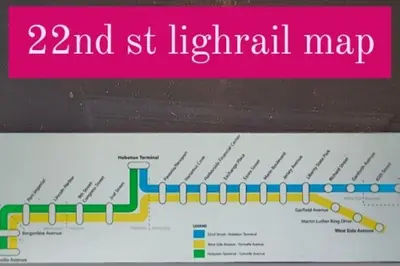 a diagram of a st longitudinal map at NYC Train EWR Liberty Park 1 in Bayonne