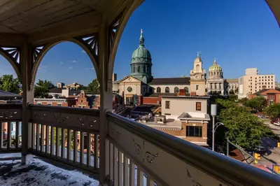 a view of the city from a balcony at Capitol View Retreat - 3F Fast Wi-Fi Cozy in Harrisburg