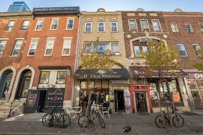 a group of bikes parked in front of a building at Modern and Stylish Center City 1BR - Perfect Location in Philadelphia