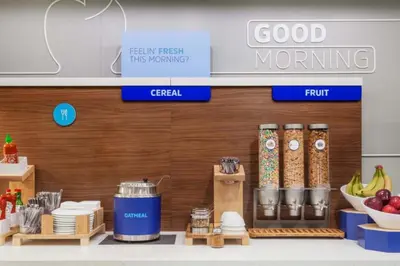 a grocery store with food items on a shelf at Holiday Inn Express - Times Square South by IHG in New York