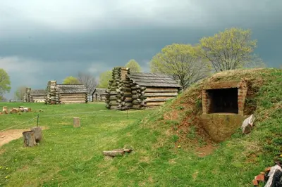 a group of log buildings on a grassy hill at King,Parking,AC,Deck,Train,Uni,Hospital in Bryn Mawr